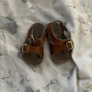 Salt Water Sandals by Hoy - Brown Leather Kids Sandals